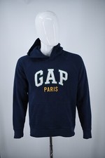 GAP PARIS Tapestry Embroidered Hoodie Size Small - Navy Blue