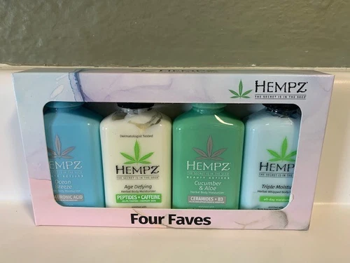 Hempz Four Faves - Age Defy, Ocean Breeze, Cucumber Aloe & Triple Lotion 2.25 oz