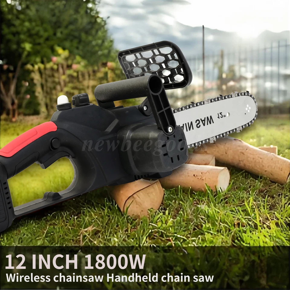 12" Cordless Chainsaw Brushless Electric Handheld Chain Saw w/ 2 Battery&Charge - Image 2 of 4