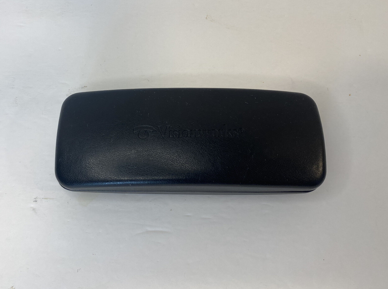 Visionworks Hard Faux Leather Eye Glasses Sunglass Case Clamshell Case
