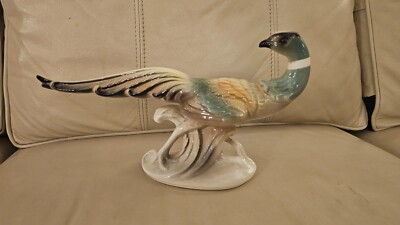Vintage Mid Century Ceramic Royal Copley Spaulding Ring Neck Pheasant 12.5'' x 7''