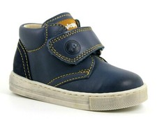 Falcotto Bird Infant Kids Boys UK 3.5 EU 20 Navy Blue Leather Touch Close Shoes