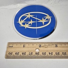 New 3.5 Vintage Alimex Subaru Aluminum Foil Car Decal Sticker - Made In Holland