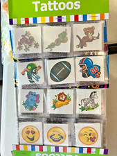 Children Assorted Tattoos Lot of 144 CARNIVALS, PARTIES TOYS FAVORS