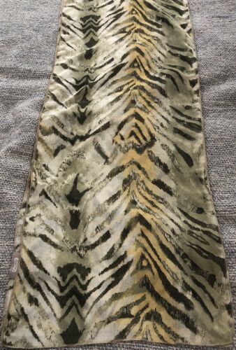 Chicos Animal Tiger Print Scarf 70”x12” Natural Co