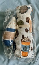 Mud Pie Kids Fall Pumpkin Spice Latte Muslin Cotton Blanket  Rattle Set- New