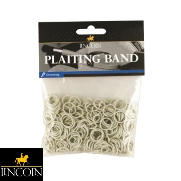 LINCOLN PLAITING BANDS – WHITE – Horse/Pony, Mane, Tail, Showing – FREE P&P