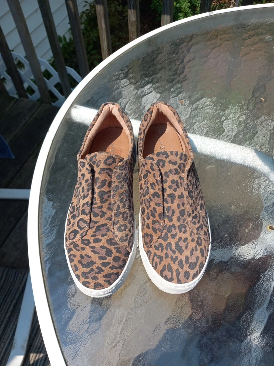 J Slides Animal Print Platform Sneakers Size 7.5 Leather