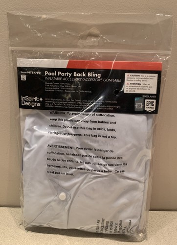 FortNite Pool Party Back Bling Costume Accessory Unicorn w/ Straps. NEW - Picture 3 of 5