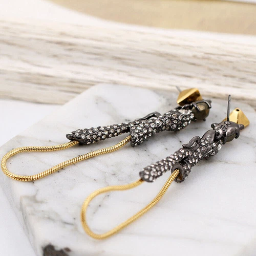 Alexis Bittar Snake Zircon Earrings - Black Jewelry for Women - Picture 4 of 13