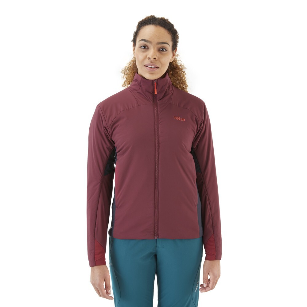 Chaqueta/abrigo aislante ligero RAB Xenair para mujer | Reino Unido 8, rojo, nuevo con etiquetas PVP £195