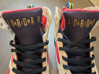 Jordan Air Jordan 7 Retro ''Trophy Room'' Sz 12 With Gold Luxury Leather Laces