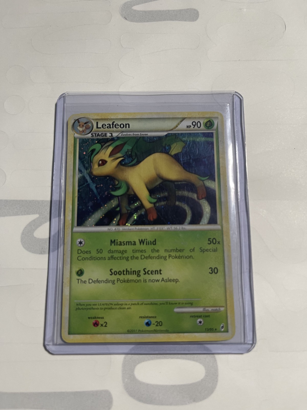 Pokemon Leafeon 13/95 Heartgold & SoulSilver Call of Legends Holo Rare NM GREAT