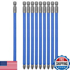 Biaungdo 10pc 6" Magnetic Long Hex Phillips PH2 Screwdriver Bits Electric Drill