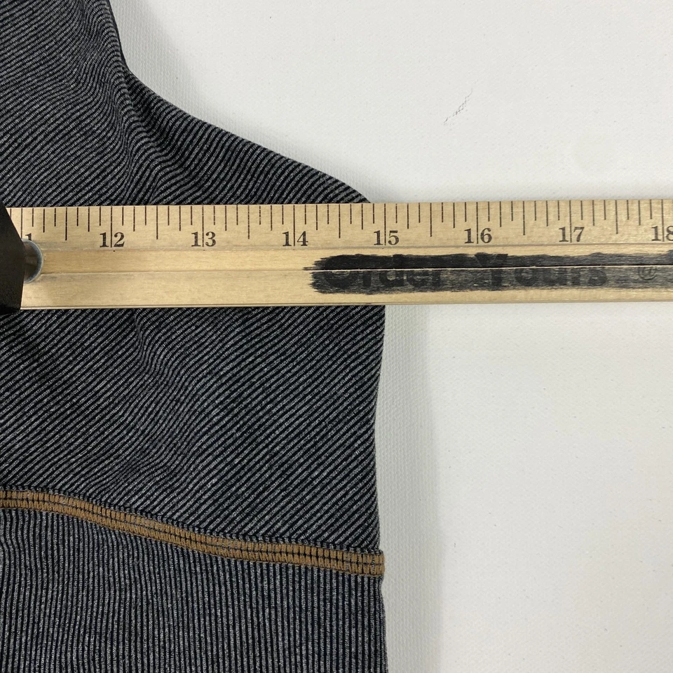 prAna Tank Top Womens Medium Gray Striped Crossback Built In Bra Yoga Athletic - Image 4 of 4