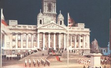 Portsmouth Guildhall Civic Centre Night Ceremony UK Vintage Postcard