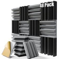 48 Pack Sound Proof Foam Panels,12" X 12" X 2" Self-adhesive Acoustic Panels ...
