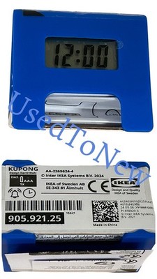 IKEA KUPONG Alarm Clock, Bright Blue, 2 ¾'' x 2 ¼''