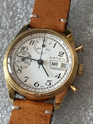 ARTEN Manual Chronograph Ref.6084 Valjoux 7765 , Steel & Yellow Gold