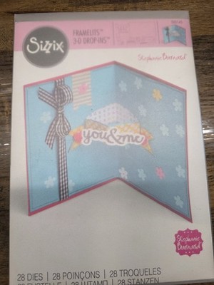 Sizzix Framelits 3D Drop-Ins Card w/ Banners Cutting Dies Set 560145