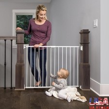 Extra Wide 2-in-1 Baby Safety Gate Adjustable Steel Mounting Kit Stairs New