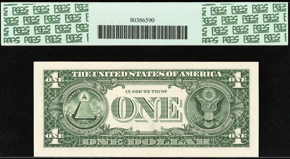 1988A & 2009 $1 FRN PCGS 65PPQ Near Solid Binary Serial Number 11111118/88888881 - Image 3 of 4