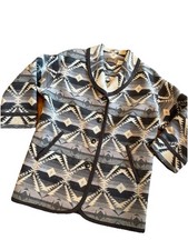 VTG Pendleton Knockabouts Southwestern Tribal Wool Shawl Jacket EUC M