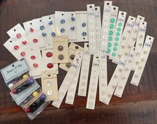 NOS Vintage Streamline JHB Buttons Novelty Anchor Pearl Swirl Full Cards 