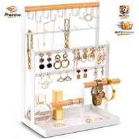 SchmuckstäNder Schmuckhalter Organizer FüR Ohrringe Ketten Mit 15 Haken 40 Cm