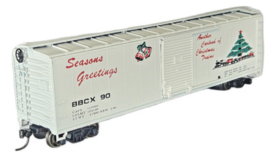 Athearn BBCX 90 Christmas Reefer Boxcar Spur HO White Seasons Greetings Models.