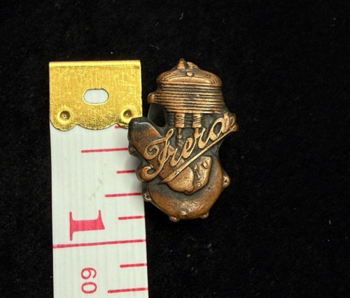 RARE Antique Frera Motorcycle Engine Head Advertising Button Hole Lapel Badge
