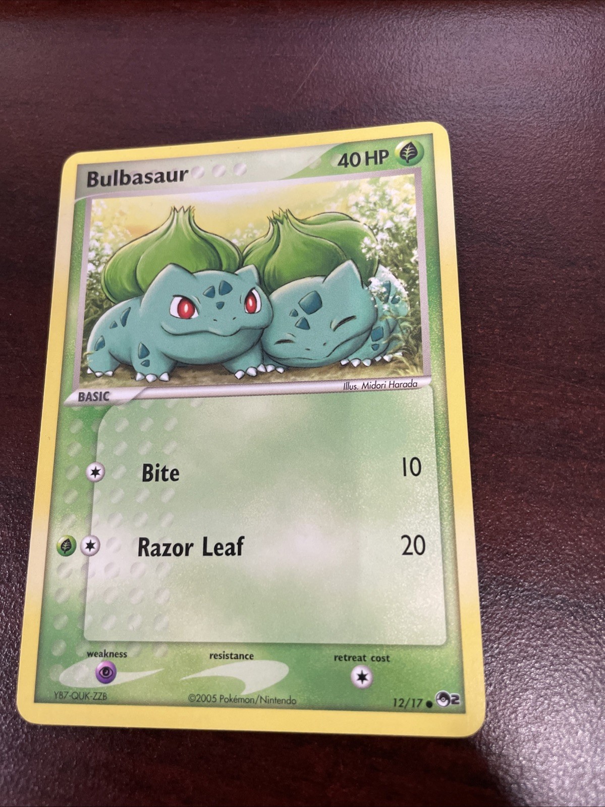 Pokemon Bulbasaur Pop 2 - NM 12/17