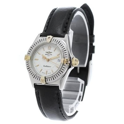 Breitling Chronomat B52044 28mm SS White Dial Quartz Date Watch #C10163