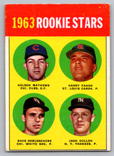 1963 TOPPS #54 DAVE DeBUSSCHERE WHITE SOX ROOKIE 1963