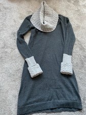 Paul Costelloe Pure Extra Fine Merino wool Sweater dress Cowl Neck XS UK 6