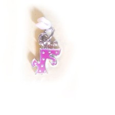 Pop Girl Ear Bud Charm: Letter F