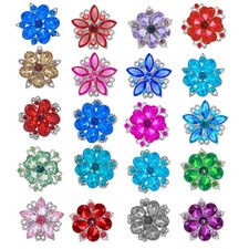 Lot 24 PCS Shining Rhinestone Crystal Brooches Pins Wedding Bouquet Kit DIY
