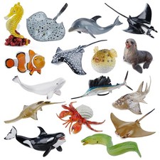 Toymany 16-Piece Sea Animals Figurines Playset