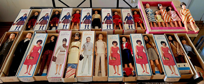 Uneeda Judy Jill Fashion Doll Lot Judy Lisa Libby Dr. John w/ Outfits Cases