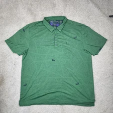 William Murray Golf Polo Mens Size 2XL XXL  Green Solid Print Y2K  Casual Active