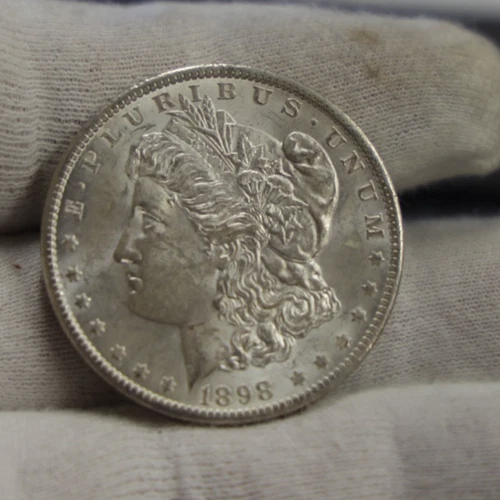 1898 O US Morgan Silver Dollar $1 AU+