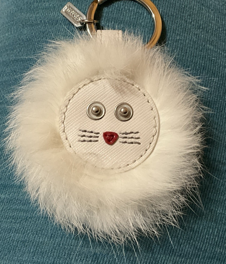 Coach Faux Fur Lion Keychain Bag Charm
