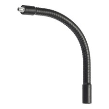 8" Gooseneck 1/4"-20 Female to Male Thread Flexible Tube Extension Black