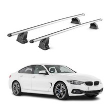 Alu Dachtr�ger f�r Bmw 4er Gran Coup� F36 2014-2020 T�V T-Nut 75 kg 2tlg Silber