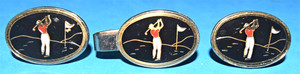 GOLF Tie Clasp and Cufflink Set