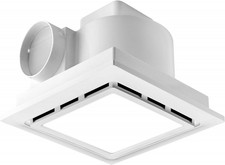 Quiet Bathroom Exhaust Fan with LED Light, 118 CFM, 4 Inch Duct