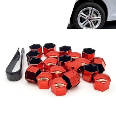  20 PCS 17 mm Tire Screw Cap, Thickened PP Plastic Rustproof Surface Smooth 