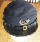 CIVIL WAR VETERANS GAR KEPI HAT - GAR POST 1