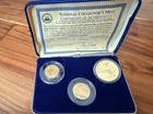 1933 Gold Double Eagle Proof National Collectors Mint 3 Coin Set W/ COA & Case