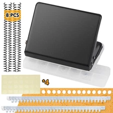 10-Hole Punch Binding Machine for Planners Mini Spiral Binding Punch Book Coi...